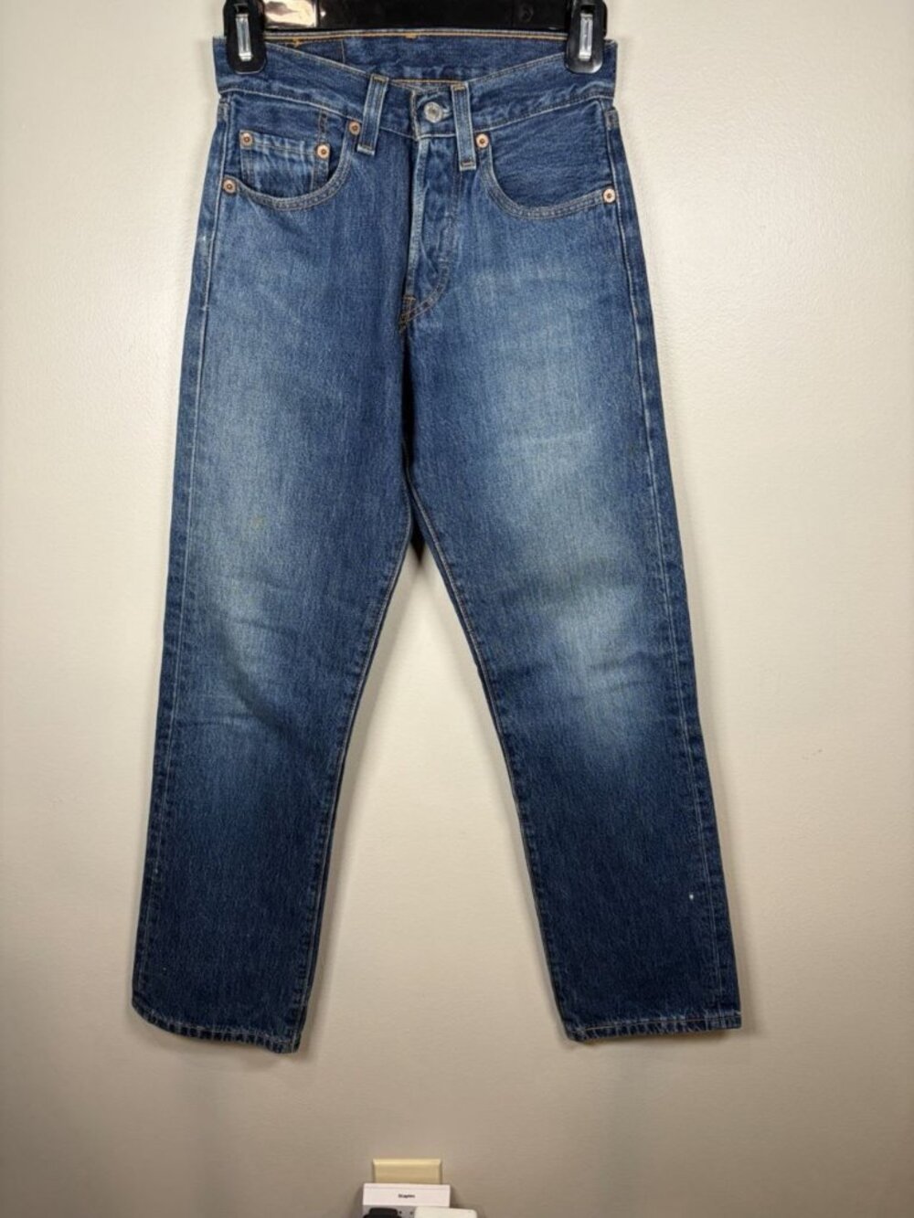 Levi's 501 Jeans Vintage Size 25 X 30 Denim Dark Wash Blue
